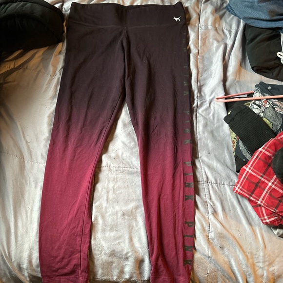 PINK red ombre workout leggings - Picture 1 of 2